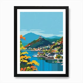 Nagasaki Japan 1 Colourful Illustration Art Print