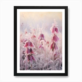 Frosty Botanical Fuchsia 3 Art Print
