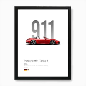 911 Targa Porsche Art Print