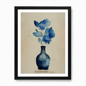 Blue Flower 1 Art Print