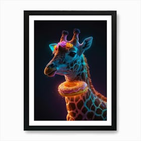 Donut Giraffe Art Print