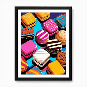 Colourful Biscuits & Sweet Treats Pattern 1 Affiche