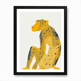 Yellow Baboon 3 Art Print