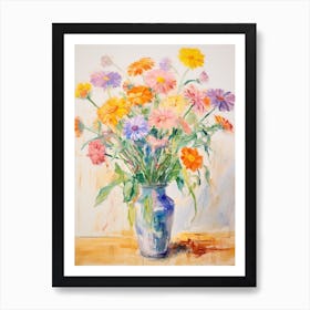 Flower Painting Fauvist Style Calendula 2 Art Print