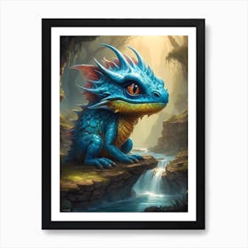 Blue Dragon Art Print