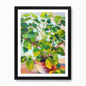 Golden Pothos Impressionist Painting Art Print