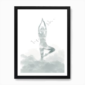 Yoga pose 1 Art Print