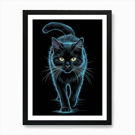 Black Cat Art Print