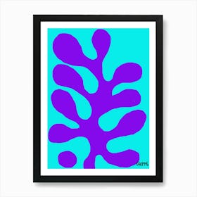 Purple Funky Flower Art Print