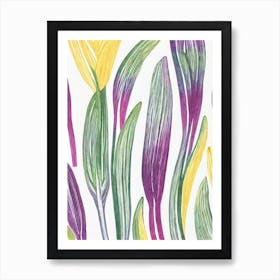 Leek Marker vegetable Art Print