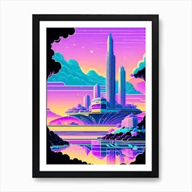 Futuristic City, Futuristic Cityscape, Futuristic City, Futuristic City, Futuristic City Art Print