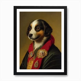 Tibetan Spaniel 2 Renaissance Portrait Oil Painting Art Print