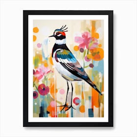 Bird Painting Collage Lapwing 1 Art Print