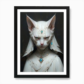 White Cat 1 Art Print