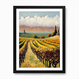 Vineyard Vincent Van Gogh Painting (5) Art Print