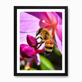 Bee On Flower 2 Art Print