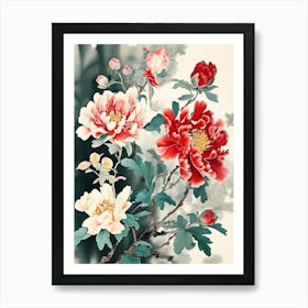 Peony Painting Art Print