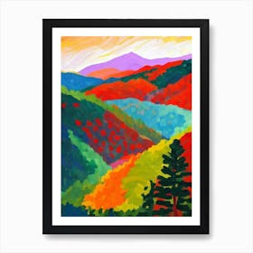Great Smoky Mountains National Park 1 United States Of America Abstract Colourful Art Print