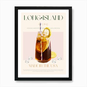 Long Island Cocktail Mid Century Art Print