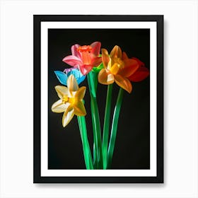 Bright Inflatable Flowers Daffodil 1 Art Print