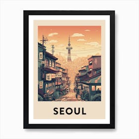 Seoul 5 Vintage Travel Poster Art Print