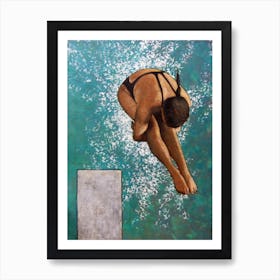 High Diver From Above Art Print