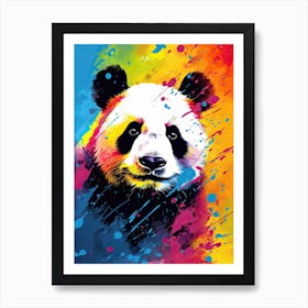 Panda Art In Color Field Painting Style 2 Art Print