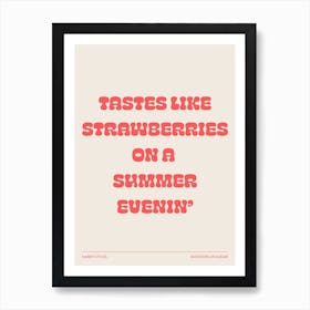 Harry Styles Watermelon Sugar Lyrics 2 Art Print