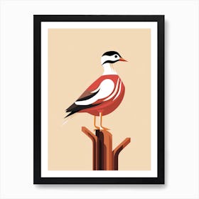 Minimalist Wood Duck 3 Illustration Art Print