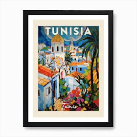 Tunis Tunisia 2 Fauvist Painting Travel Poster Art Print