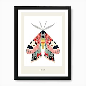 Colourful Insect Illustration Moth 44 Poster Art Print