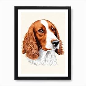 Welsh Springer Spaniel Illustration Dog Art Print