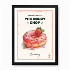 Strawberry Donut The Donut Shop 1 Art Print