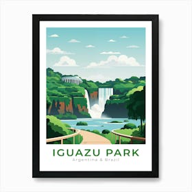 Argentina & Brazil Iguazu Park Travel Art Print