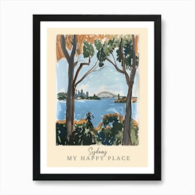My Happy Place Sydney 3 Travel Poster Art Print