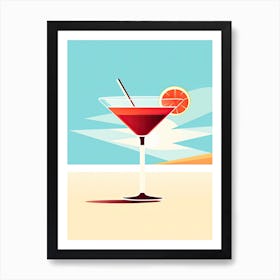 Mid Century Modern Sex On The Beach Floral Infusion Cocktail 6 Art Print