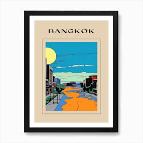 Minimal Design Style Of Bangkok, Thailand 1 Poster Art Print