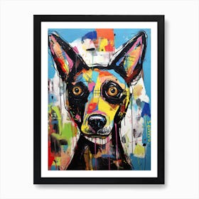 Woofing at the City Walls: Neo-Expressionism Dog Art Print