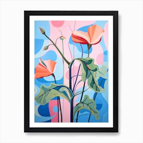 Sweet Pea 1 Hilma Af Klint Inspired Pastel Flower Painting Art Print