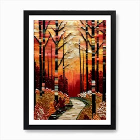 Walk In The Woods Abstract Art Print