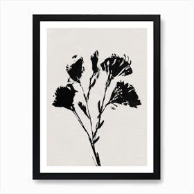 Mono Flower 1 Art Print