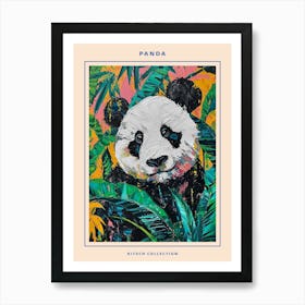 Panda Brushstrokes Poster 1 Art Print