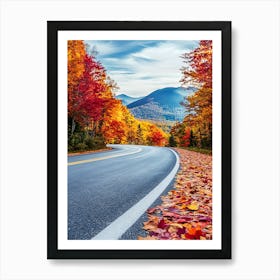 Autumn Road In The Mountains 2 Art Print