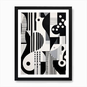 Abstract Geometric Music Illustration 6 Art Print