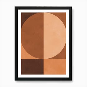 Brown geometric art 7 Art Print