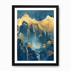 Asian Landscape Canvas Print 1 Art Print