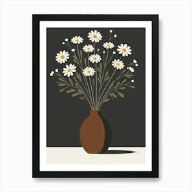 Daisies In A Vase 7 Art Print