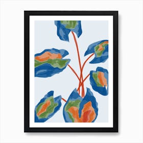 Colourful botanical print Art Print