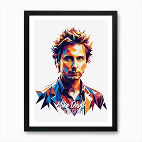 Greenday Mike Drnt 2 Portrait Music Icon Style WPAP Pop Art Art Print