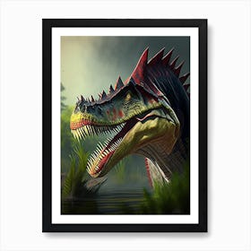 Spinosaurus Illustration Dinosaur Art Print